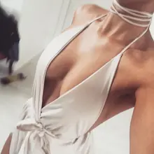 Сексуальное женское платье для вечеринки без рукавов пляжное мини-платье с глубоким v-образным вырезом