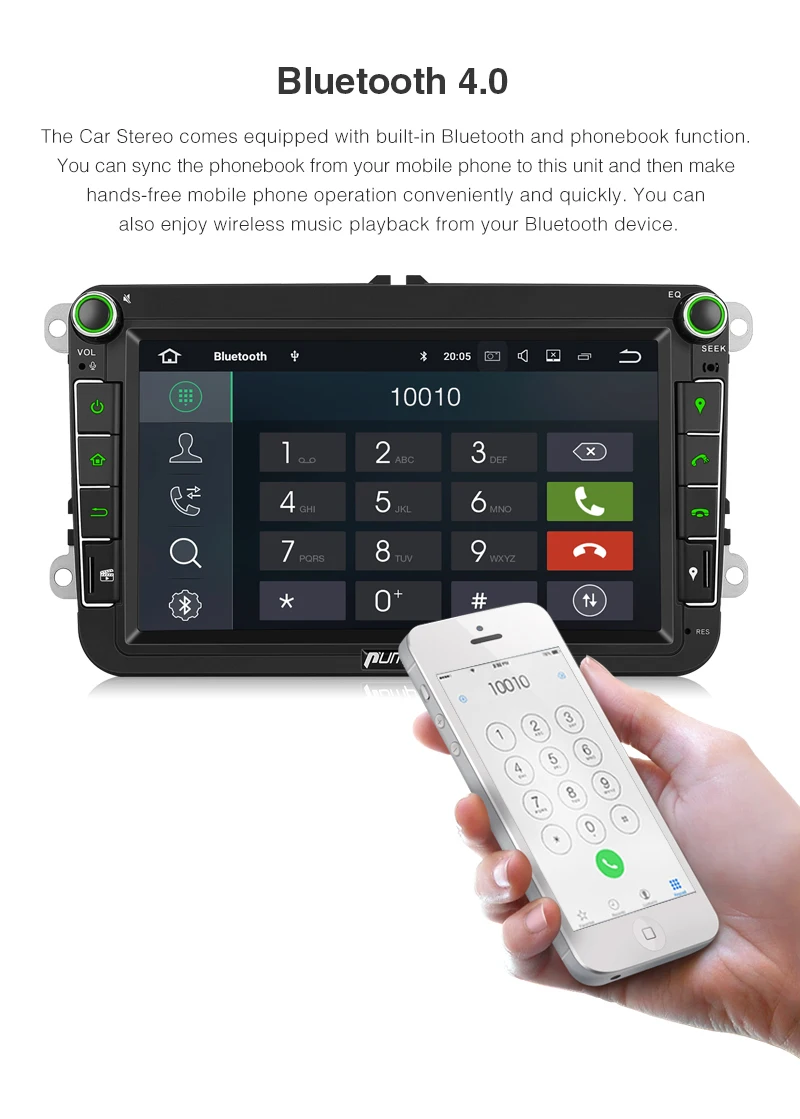 Cheap Pumpkin 2 Din 8" Car Radio 2GB RAM Android 7.1 GPS Navigation Car Stereo Audio For VW/Skoda/Seat/Golf Radio Video Player NO DVD 15