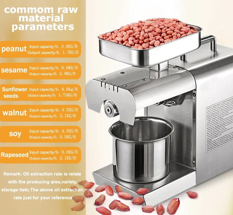 Высокая производительность масла домашний пресс для масла машина для обработки арахисового масла машина для экстракции оливкового масла Наслаждайтесь здоровым стилем жизни