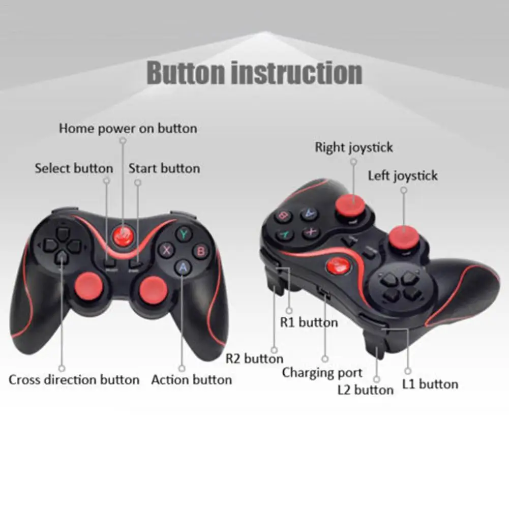 [Genuine]T3 Bluetooth Wireless Gamepad S600 STB S3VR Game Controller Joystick For Android IOS Mobile Phones PC Game Handle