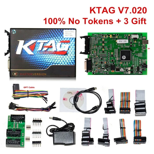 Онлайн мастер красный Ktag V7.020 V2.23 без знака предел K тег 7,020 7020 ECU программист ECM Winols - Цвет: KTAG 5017 Full Green