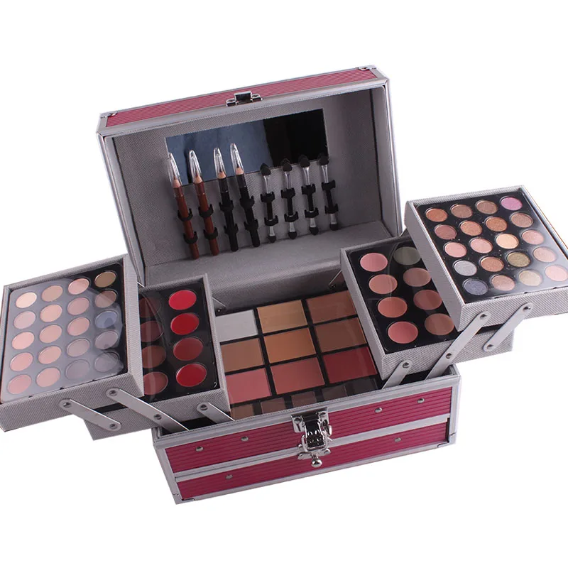 Miss Rose Professional Makeup set Makeup Box in Aluminum Box Eyeshadow Powder Blush Multifunctional Cosmetic Makeup Tools Miss Rose Professional Makeup set Makeup Box in Aluminum Box Eyeshadow Powder Blush Multifunctional Cosmetic Makeup Tools