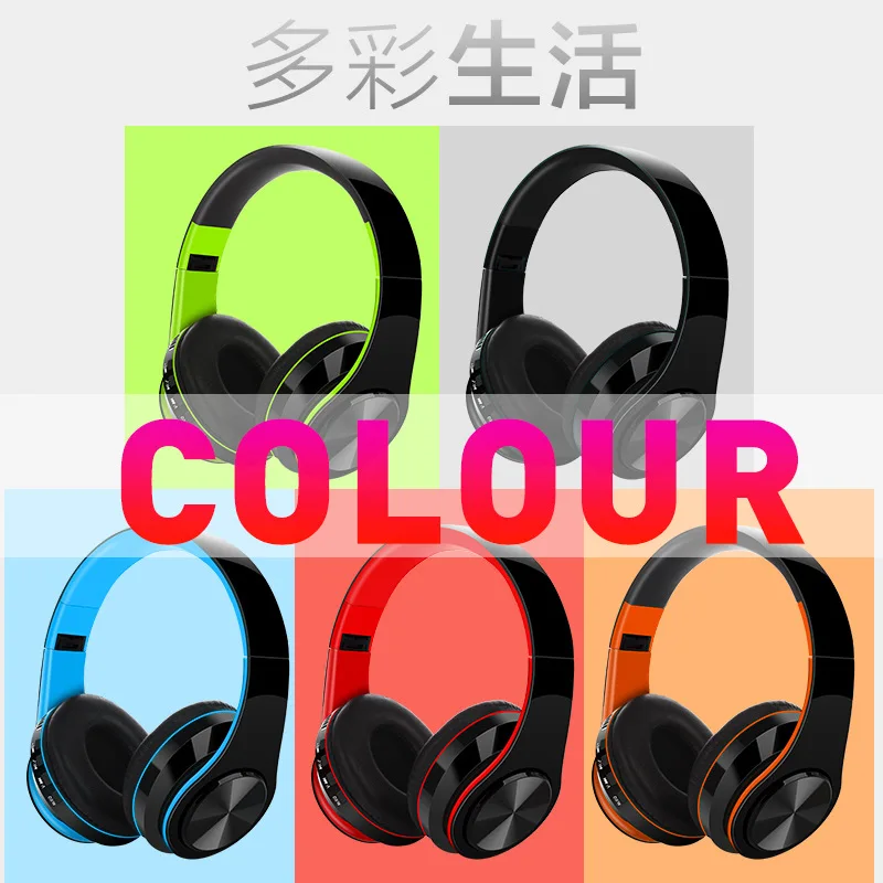 

Bluetooth version 5.0 Folding Ultra-Bass Stereo Call Movement Wireless Headset Bluetooth Headset For Mobile phone Ipod Iphone