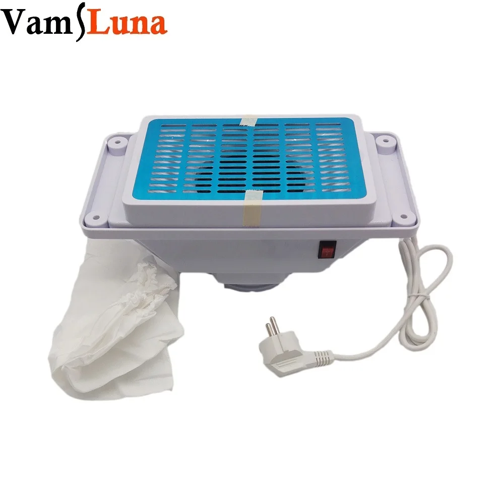 Manicure Table Nail Dust Collector With 2 Bags Nail Vacuum Cleaner Machine 25W Nail Tools