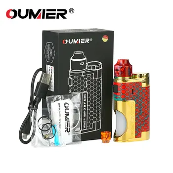 

New Original 80W OUMIER WASP NANO Squonk Kit with 8ml Large Squeeze Bottle & Single Coil RDA Powerful MECH Kit No 18650 Battery
