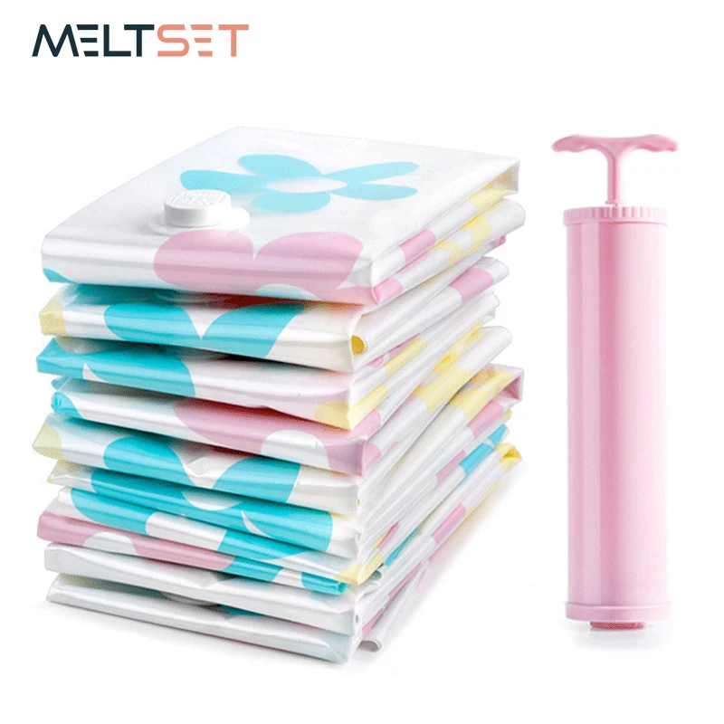 Us 17 39 40 Off 11pcs Set Vacuum Bags For Clothes Storage Bag Wardrobe Closet Organizer Garment Clothing With Pump Zip Lock Packaging In