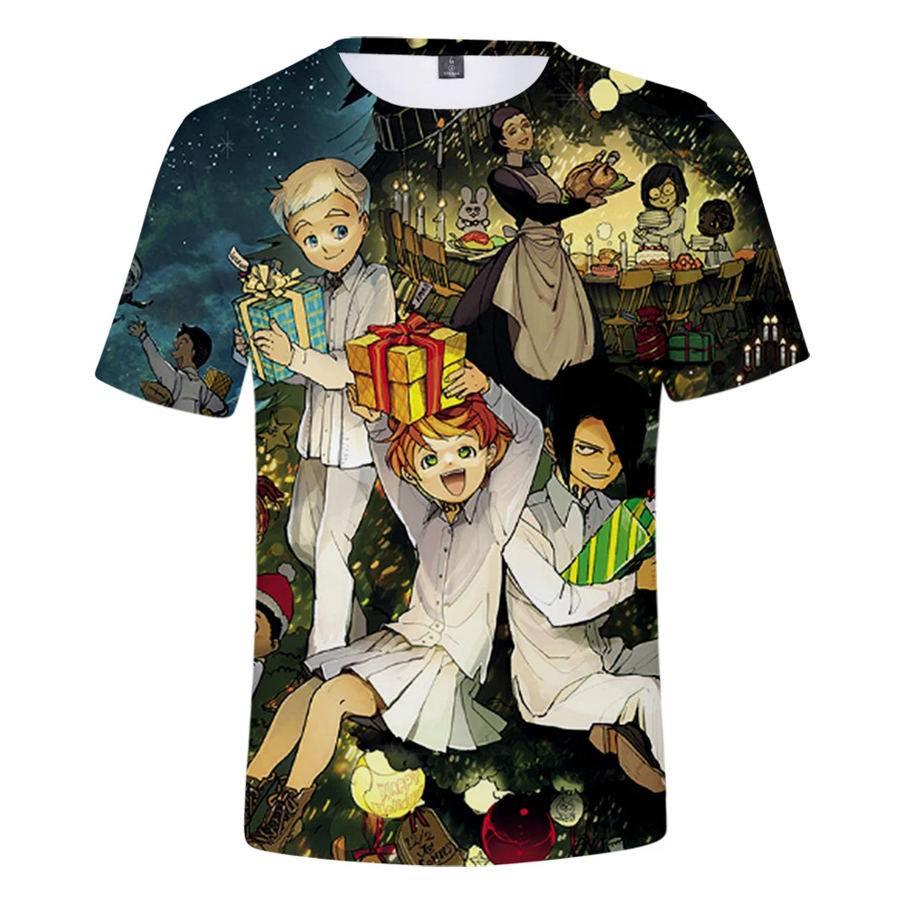 

Hot Anime The Promised Neverland Men/Women Summer 3DT-shirts Hip pop Fashion ONEUS Cool Confortable Short Sleeve Leisure Clothes
