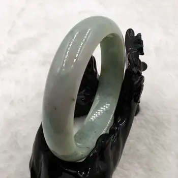 

free shipping 02100 Certified Grade A Natural Lavender Green Jadeite Bracelet Bangle