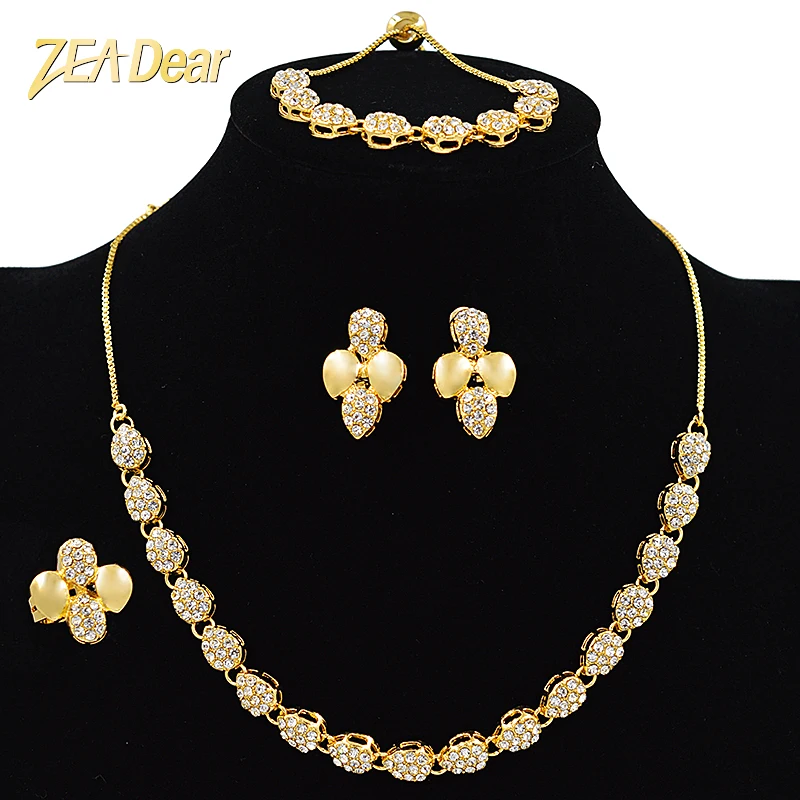 ZEA Dear Jewelry романтическое сердце набор украшений для женщин свадебный ювелирный набор ожерелье серьги кольцо браслет для вечерние ювелирные изделия подарок