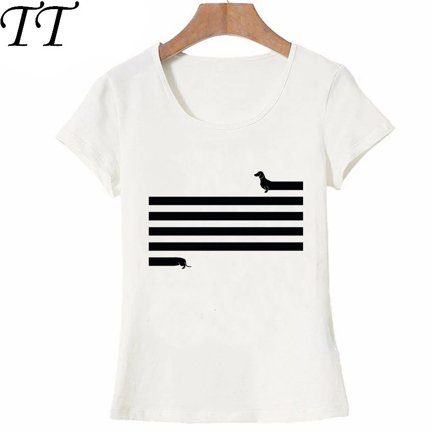 

Summer Fashion Women T-shirt Very Long Dachshund Dog Print T-Shirt Girl Punk Tops Cute Woman Tees Novely Art Short Sleeve