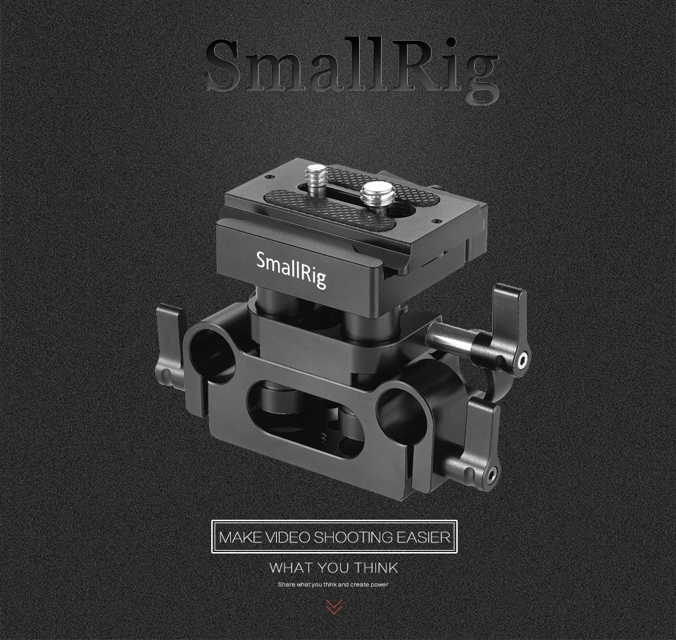 SmallRig DSLR камера пластина зажим Кронштейн Универсальный 15 мм рельсовая система поддержки с быстроразъемной Arca пластина высокая Регулируемая 2272