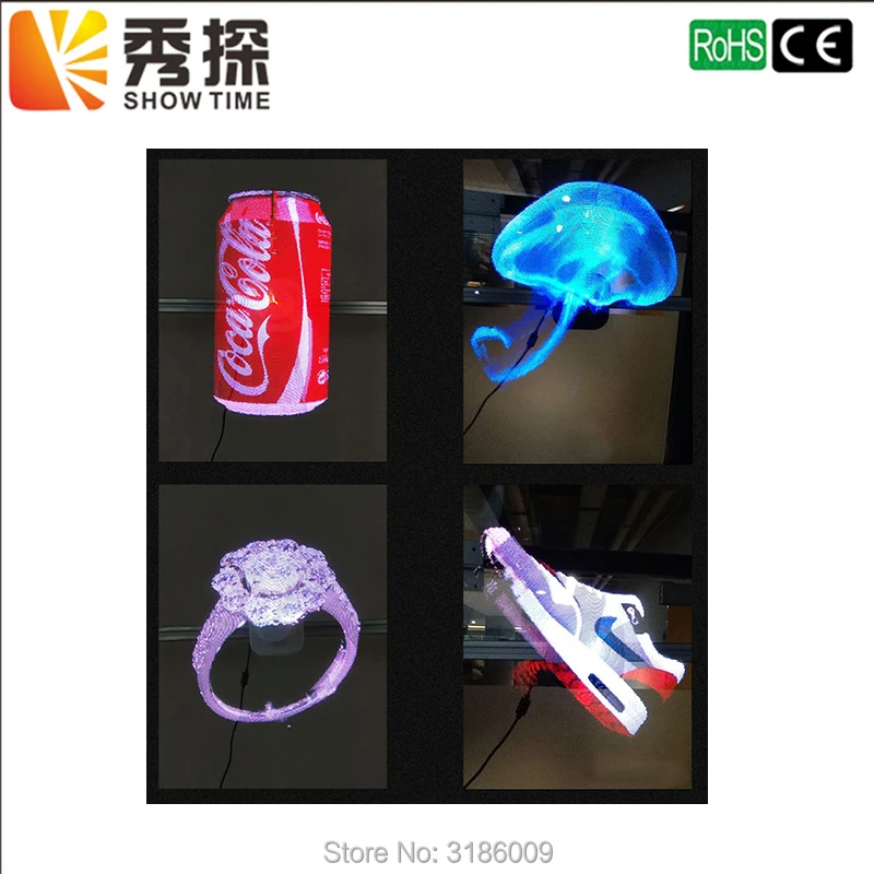 New Arrival 3D Holographic Logo light Projector Portable Hologram Player LED Holographic Unique Hologram Projector Black/White