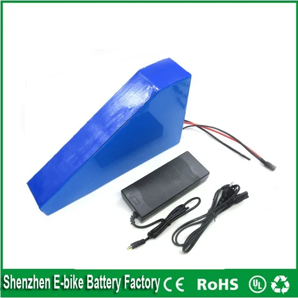Discount Great quality e-bike battery 60volt lithium battery pack triangle style 60v 20ah battery with charger and bag For Samsung cell 9