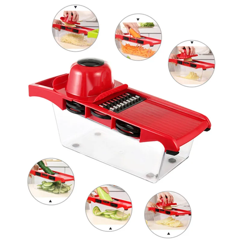 

Creative Manual Vegetable Cutter Planer Kitchen Multifunction Vegetable Potato Carrot Interchangeable Stainless Steel Slicers