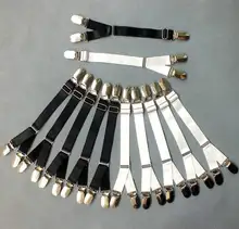 4 Bride Leg Garter Adjustable Metal Duckbill Clip Buckle Garters Y Type Elastic Leg Garter Straps Belt Clips for Thigh Stockings