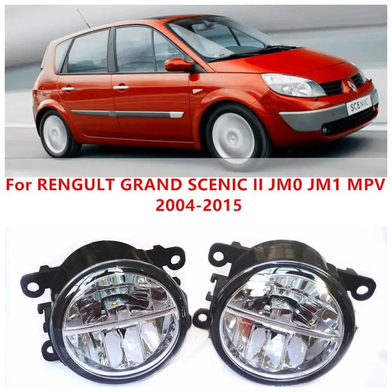 

For RENGULT GRAND SCENIC II JM0 JM1 MPV 2004-2015 10W Fog Light LED DRL Daytime Running Lights Car Styling lamps