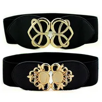 Ультра широкий женщин пряжки поясом женский ремень женский украшение поясом модная универсальная эластичные - изображение