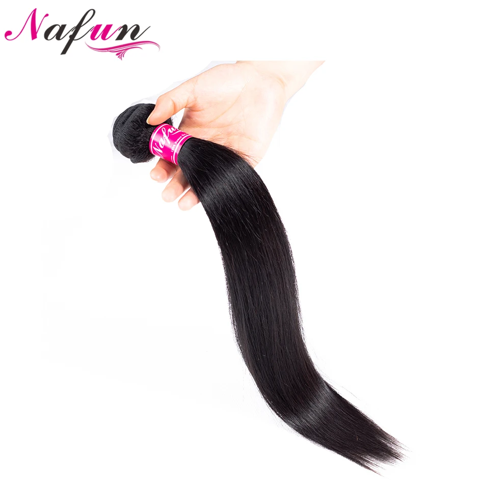 

NAFUN Brazilian Hair Wave Bundles 30 Inch Bundles Straight Human Hair Bundles Non Remy Hair Extensions Free Shipping