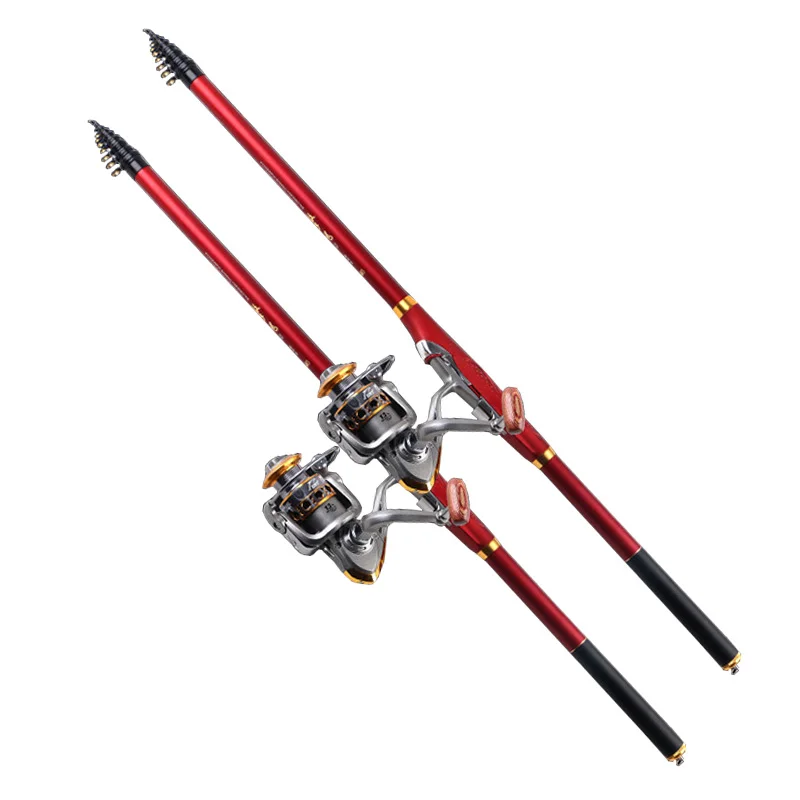 

Super Hard Rock Fishing Rod 2.7 3.6 4.5 5.4 6.3M Telescopic Spinning Fishing Rod Carbon Travel Hand Pole