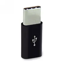 Черный ABS USB 3,1 type C Мужской микро USB Женский адаптер конвертер Разъем для мобильного телефона