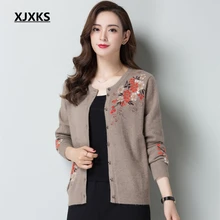 XJXKS, норковый кашемировый свитер, женский джемпер размера плюс, осенний, больше размера d, свитер, кардиганы, Вязанное пальто, свитера высокого качества