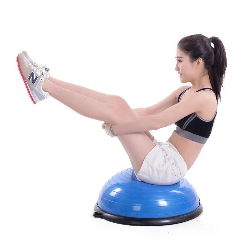 Yoga Half Ball Fitness Ball Yoga Balance Trainer Balance Knee Pads Home Gym Equipment gymbal 58cm