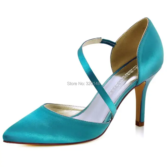 teal wedding shoes for the bride