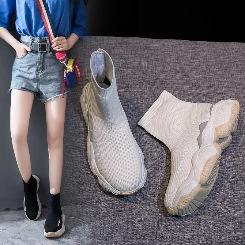 Новинка дышащие сетчатые носки balenciaca air 800 кроссовки Flyknit женская модная