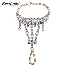 Best lady 2016 New Rhinestone Ankle Bracelet Pied Foot Jewelry Sandals Sexy Leg Chain Female Boho Statement Beach Anklet 3157