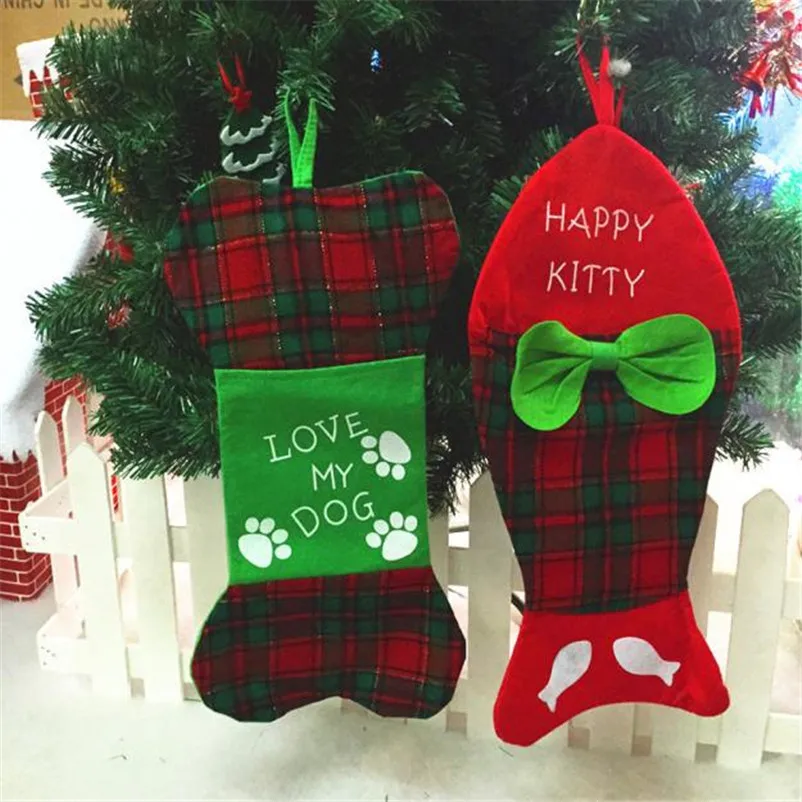 

Christmas Stockings Gift Bag Decor Supplies Ornament Sock Christmas Stocking Holders decoration New Year Decor For Home 30S16