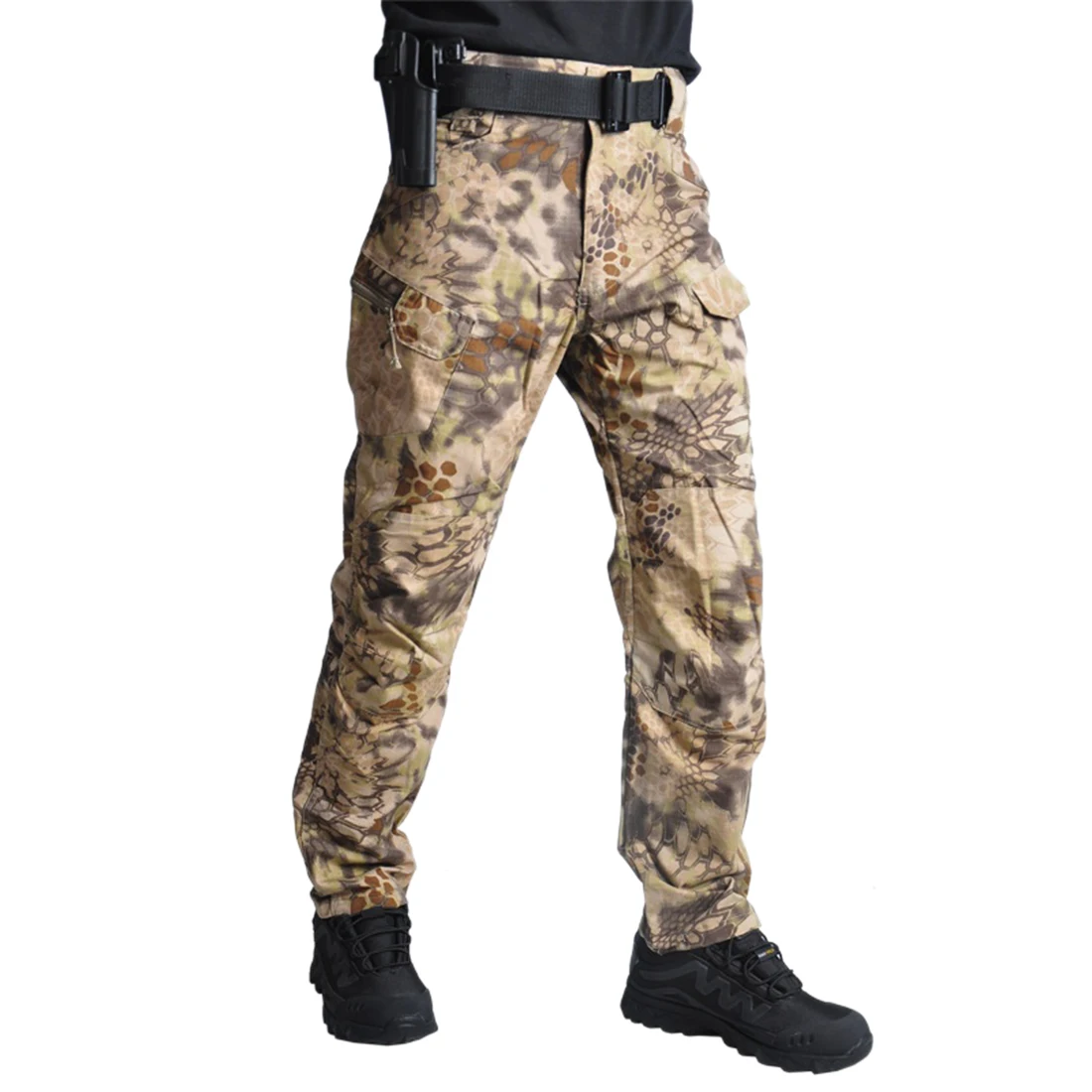 На открытом воздухе с рисунком под кожу питона; тактические военные брюки дышащие тренировочные армейские брюки и штаны износостойкие камуфляжные брюки