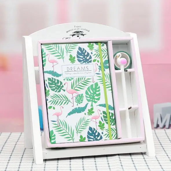 

Pretty Flamingo A5 A6 Graffiti Blank Spiral Notebook Planner Drawing Sketchbook Notebook Girls Birthday Gift Set