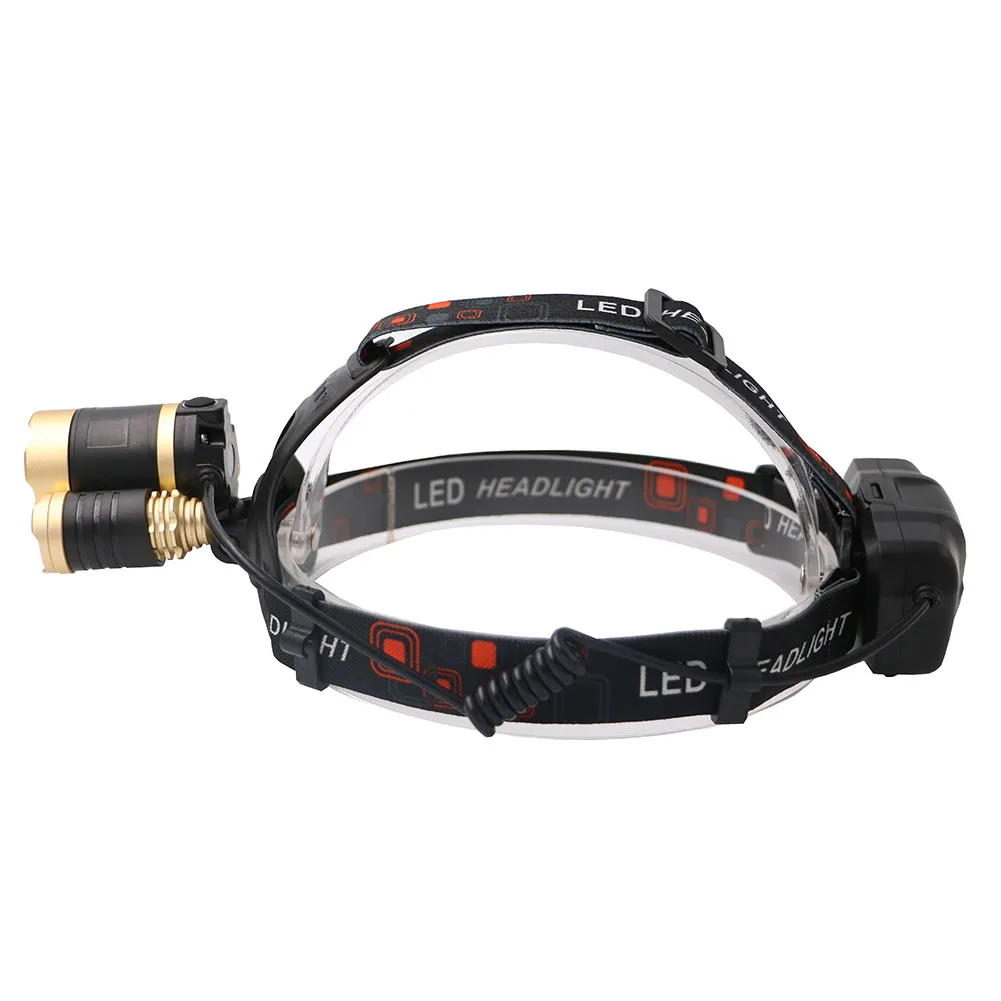 Фонарь налобный светодиодный 4000 лм 1 * T6 + 2 R2 4 режима|charging headlight|head light lampheadlights for |