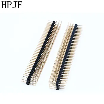 

2PCS Gold Plated Pitch 2.54mm 3x40 Pin 120 Pin Right Angle Male Pin Header Strip Connector