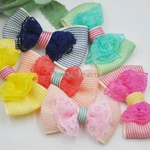 10 pçs adorável guarnição linha fita grosgrain arcos flores apliques decoração do casamento a249