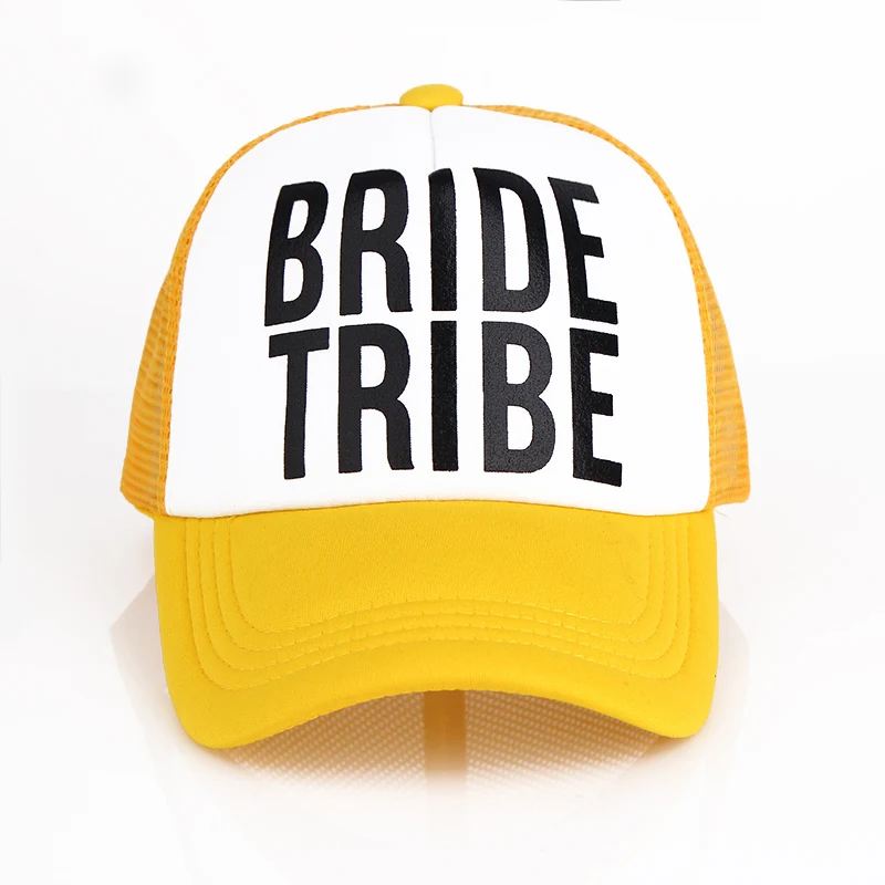 VORON невесты/надпись «Bride Tribe» девичник Шапки Для женщин свадебные Preparewear шляпы водителя грузовика белый неоновый летнее Сетчатое платье;