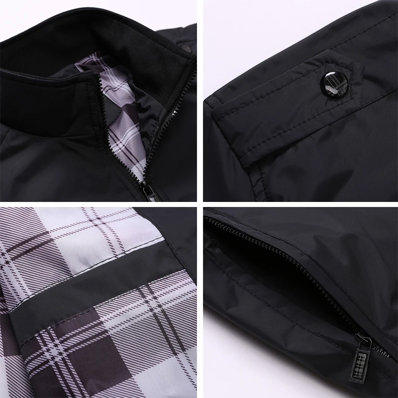 DIMUSI Mens Jackets Spring Autumn Casual Coats Solid Color Mens Sportswear Stand Collar Slim Jackets Male Bomber Jackets 4XL