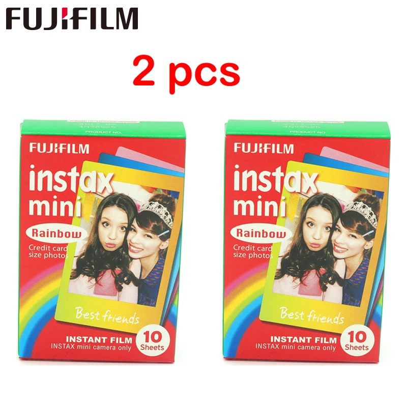 

2pcs Origiinal Fujifilm Instax Mini Instant Cartoon Film Rainbow 2 packs for polaroid Mini 7s 8 25 50s 90