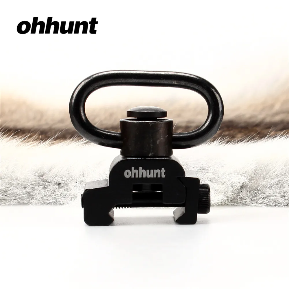 

ohhunt 1-1/4" QD Heavy Duty Swivel Push Button Sling Adapter for Weaver Picatinny Rail Mounted Tactical Hunting Gun Accessories