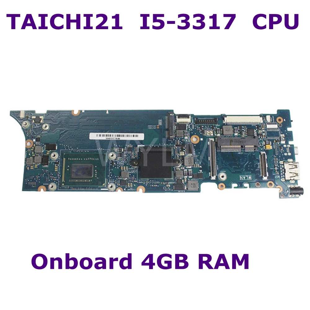 

TAICHI 21 With I5-3317 CPU Onboard 4GB RAM mainboard For Asus TaiChi 21 System ZenBook motherboard 100% Tested free shipping