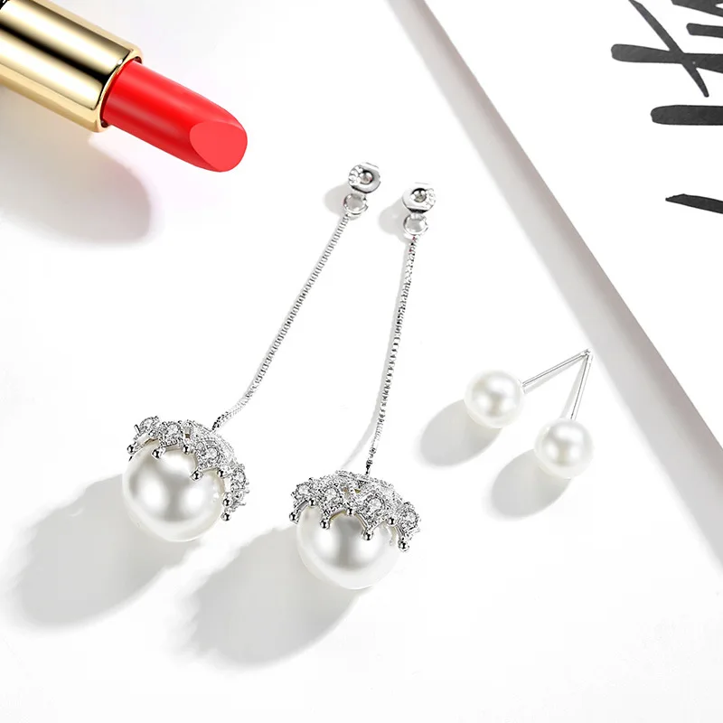 long pearls statement earrings sterling silver  (4)