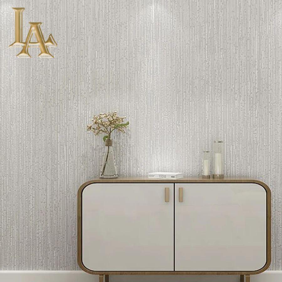 Us 19 98 40 Off Plain Color Vertical Striped Wallpaper Solid White Gray Sriped Wall Paper Simple Line Bedroom Wall Coverings In Wallpapers From Home
