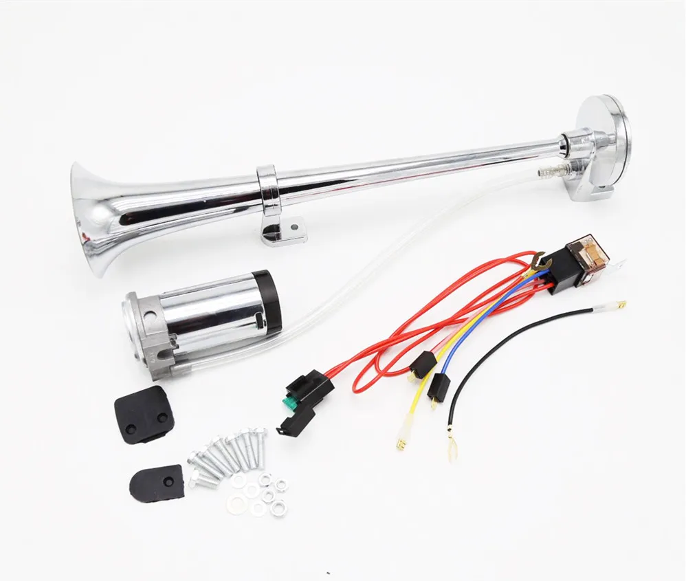 

450MM 12V Truck Air Horn Single Pipe Air Flute Modified Horn Single Trumpet Compressor Bocina for Trucks Cars Automobiles