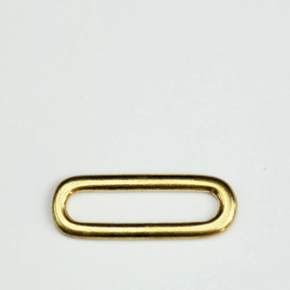 Solid Brass Rectangle Loop Square D Ring Buckle Bag Luggage Belt Keeper Accessor