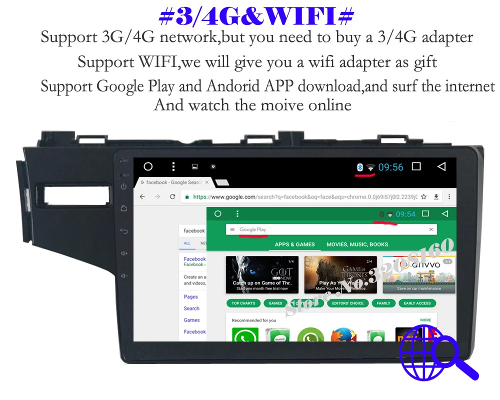 Top MAX Android 8.1.0 Car DVD Player for Honda fit 2014 2015 2016 Car Radio RDS Bluetooth 4G WiFi SWC GPS Navigation System Free Map 7