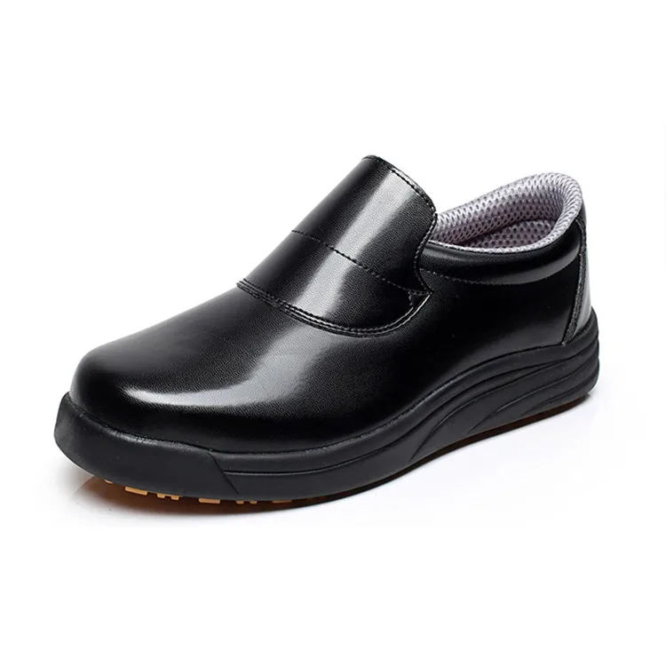 Обувь повара Нескользящие водонепроницаемые маслостойкие износостойкие дышащие весенние летние кухонные туфли для обслуживания работы - Цвет: Черный