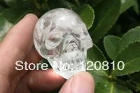 

0042jj Tibetan Clear Quartz Rock Crystal Carved Crystal Skull