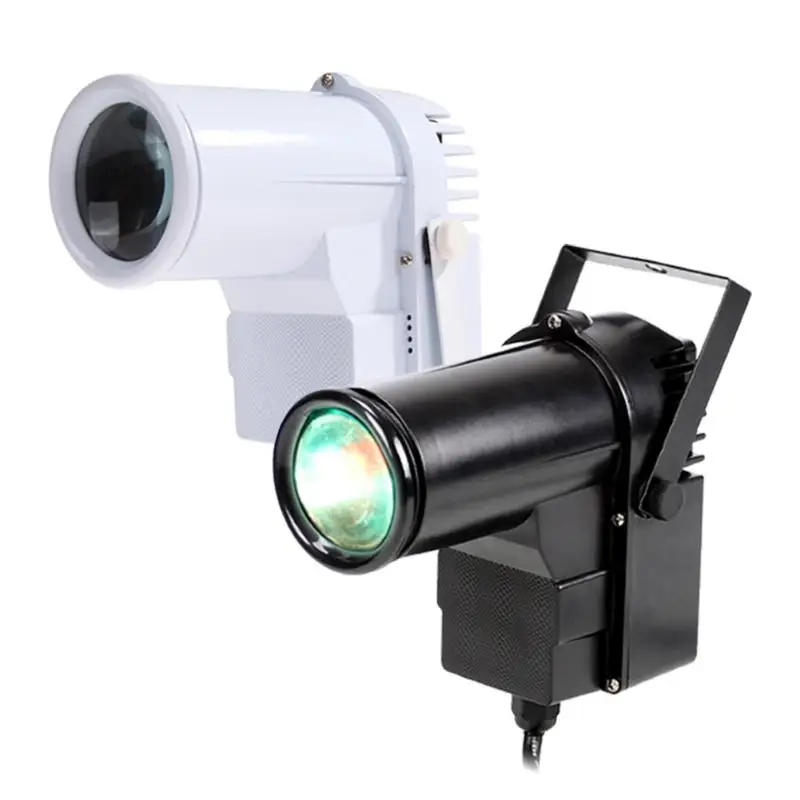 

Hot 9W LED RGB Spots Light DMX Stage Lights 3 Color Changing Mini DJ Stage Effect Lighting Strobe Effects US/EU Plug White/Black