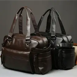 Мужской портфель, сумка через плечо, Большая вместительная сумка, деловая Высококачественная кожаная сумка для ноутбука
