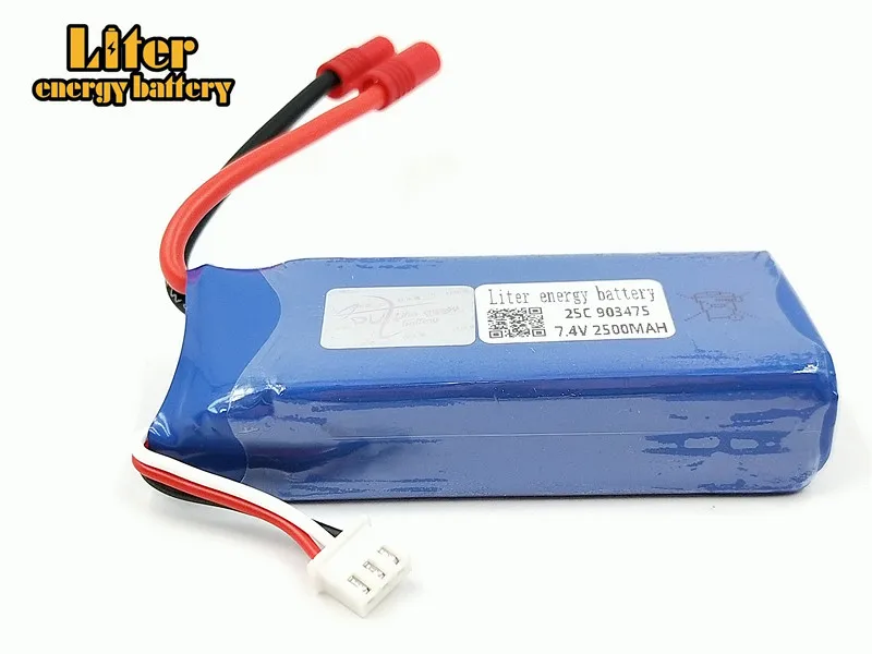 7,4 V 2500 мА/ч, X8C X8W X8G Квадрокоптер 7,4 V 2500 ма • ч, высокоемкая литий-полимерный аккумулятор 903475 множество торговых точек № 6 штепсельной вилки